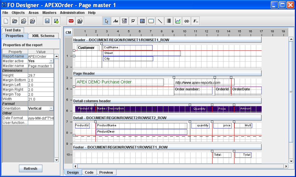 XSL-FO Designer for Oracle APEX